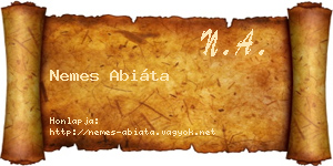 Nemes Abiáta névjegykártya